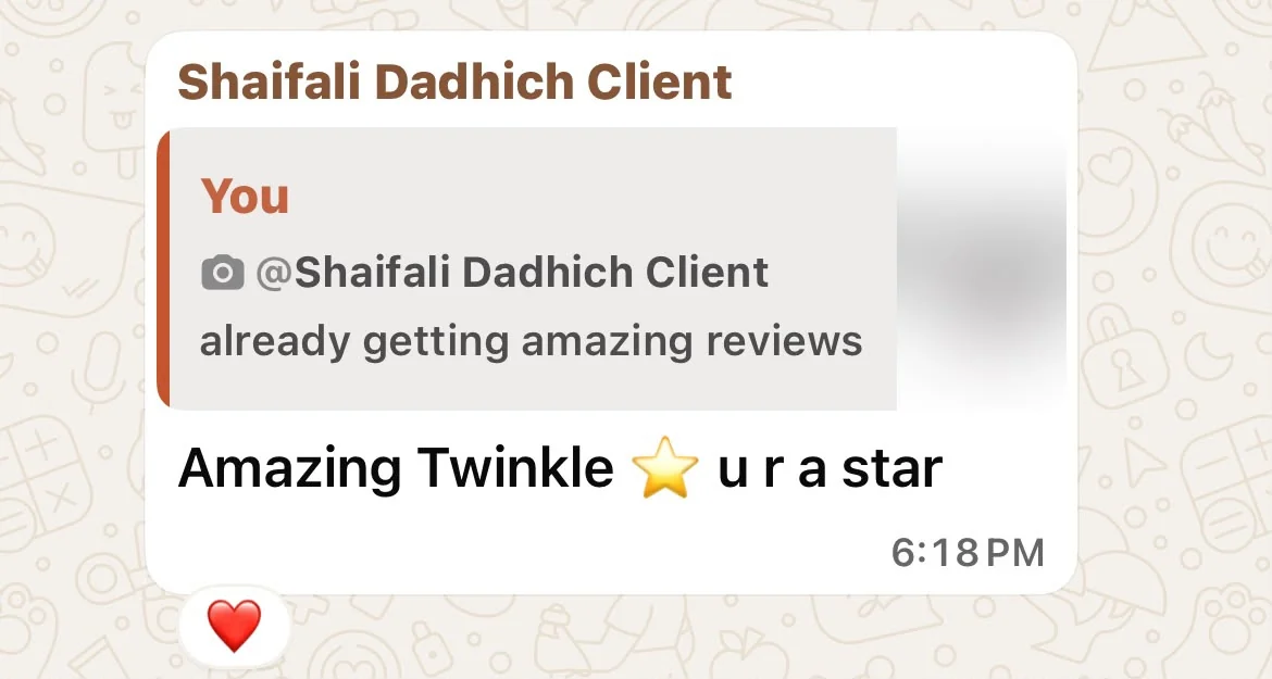 WhatsApp review: Amazing Twinkle, u r a star