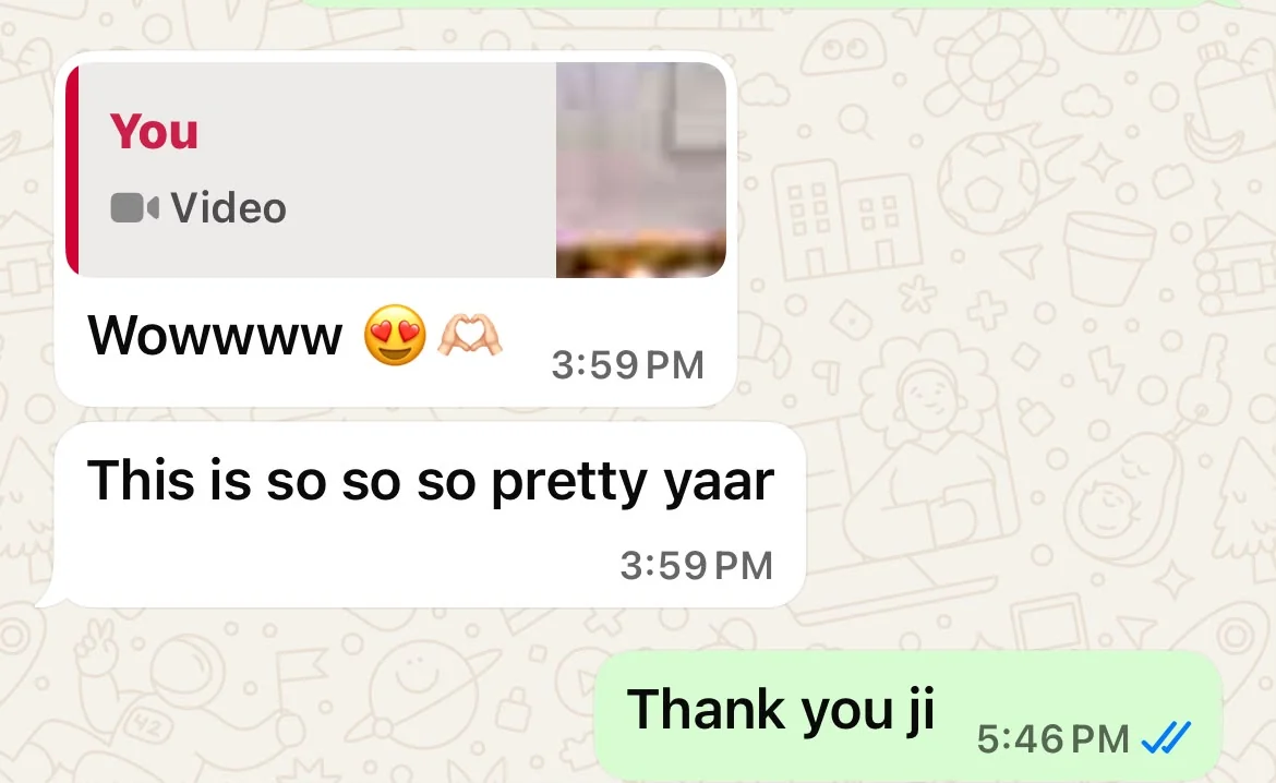 Reaction to a delivered edit